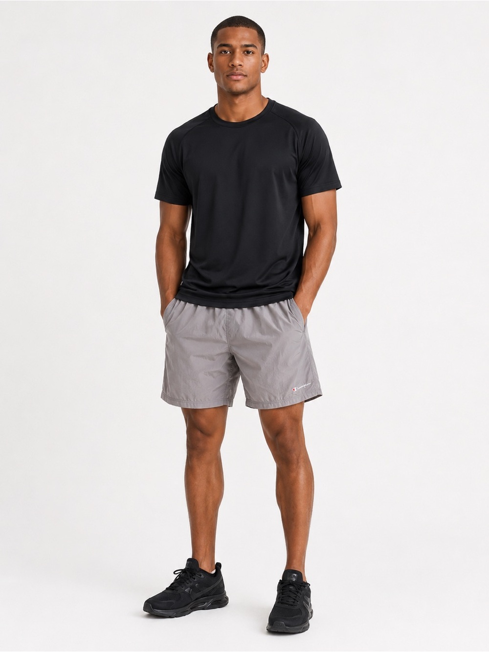 Champion Gray Athletic Shorts - Light Gray